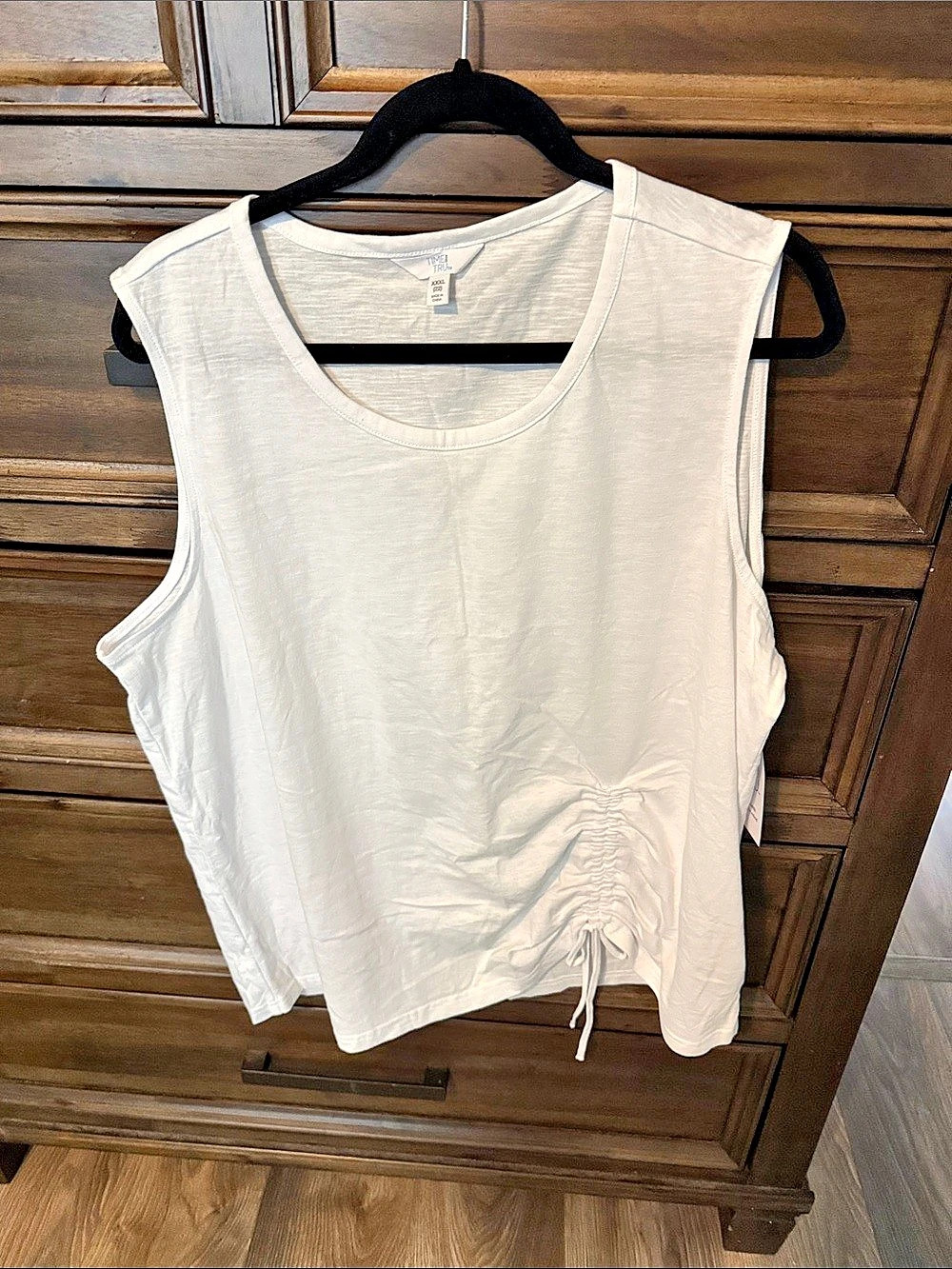 Time and Tru Ruched Front White XXXL NWT